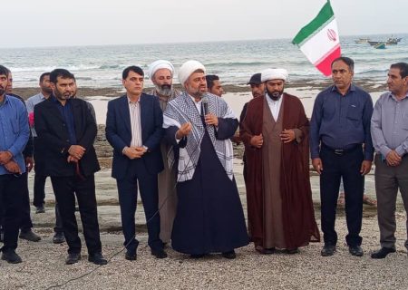 استقبال پرشور جاسکی‌ها از کاروان «یاران صمود»