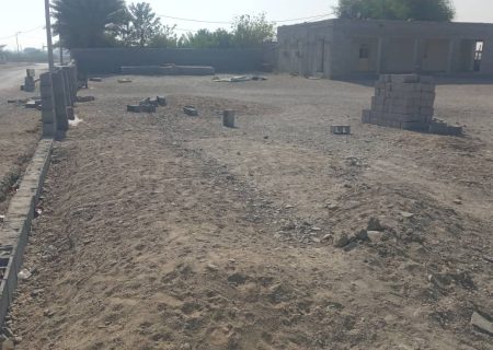تکمیل حیاط مسجد «چهارده معصوم» گزدان جاسک چشم انتظار کمک خیرین است
