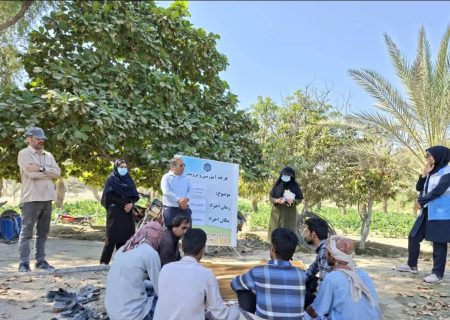 آموزش کشاورزان جاسکی برای مقابله با پشه آئدس در روستای کوئیک
