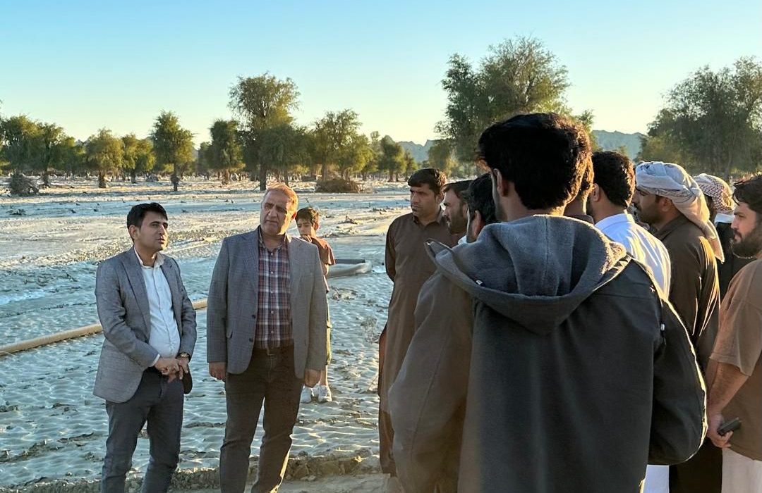 بازدید میدانی معاون بهبود تولیدات گیاهی از مناطق سیل‌زده روستاهای حصار و هنگستان جاسک