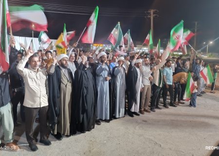 شکوه حضور مردم ولایتمدار جاسک در شب ۶۶