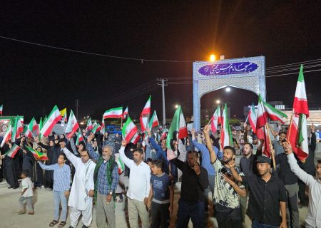 جلوه‌ای از شکوه ایستادگی مردم بندرجاسک در میدان دفاع ملی